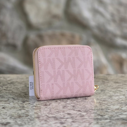 Michael Kors Jet Set Logo Bifold Wallet Pink
