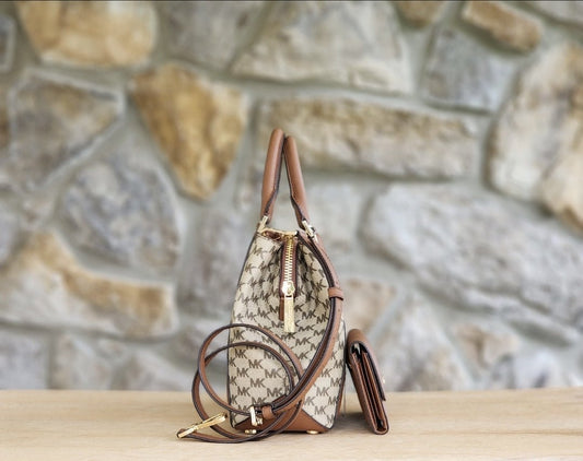 Michael Kors Florence MD Satchel SET Brown