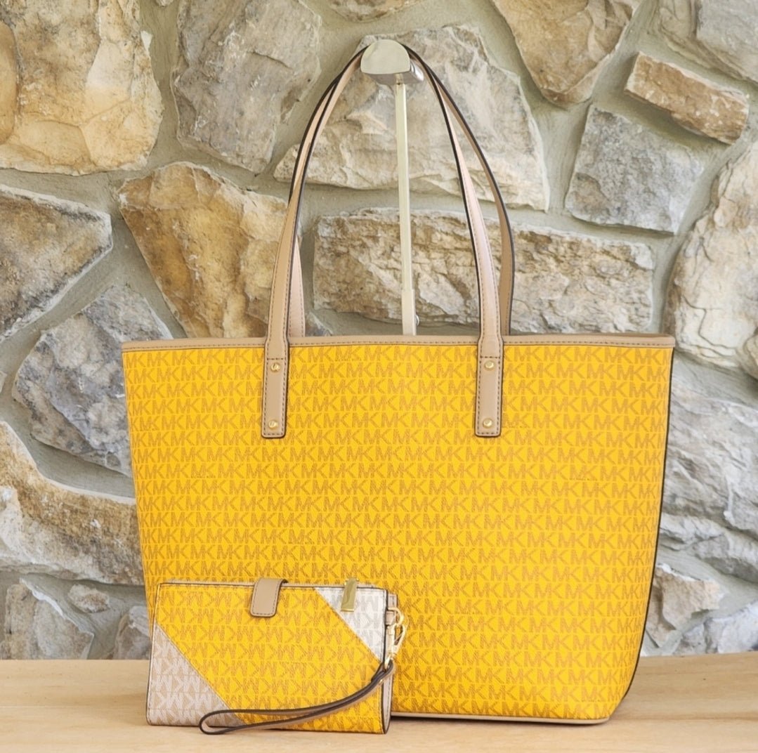 Michael Kors Carter Logo LG Color-Block Tote SET