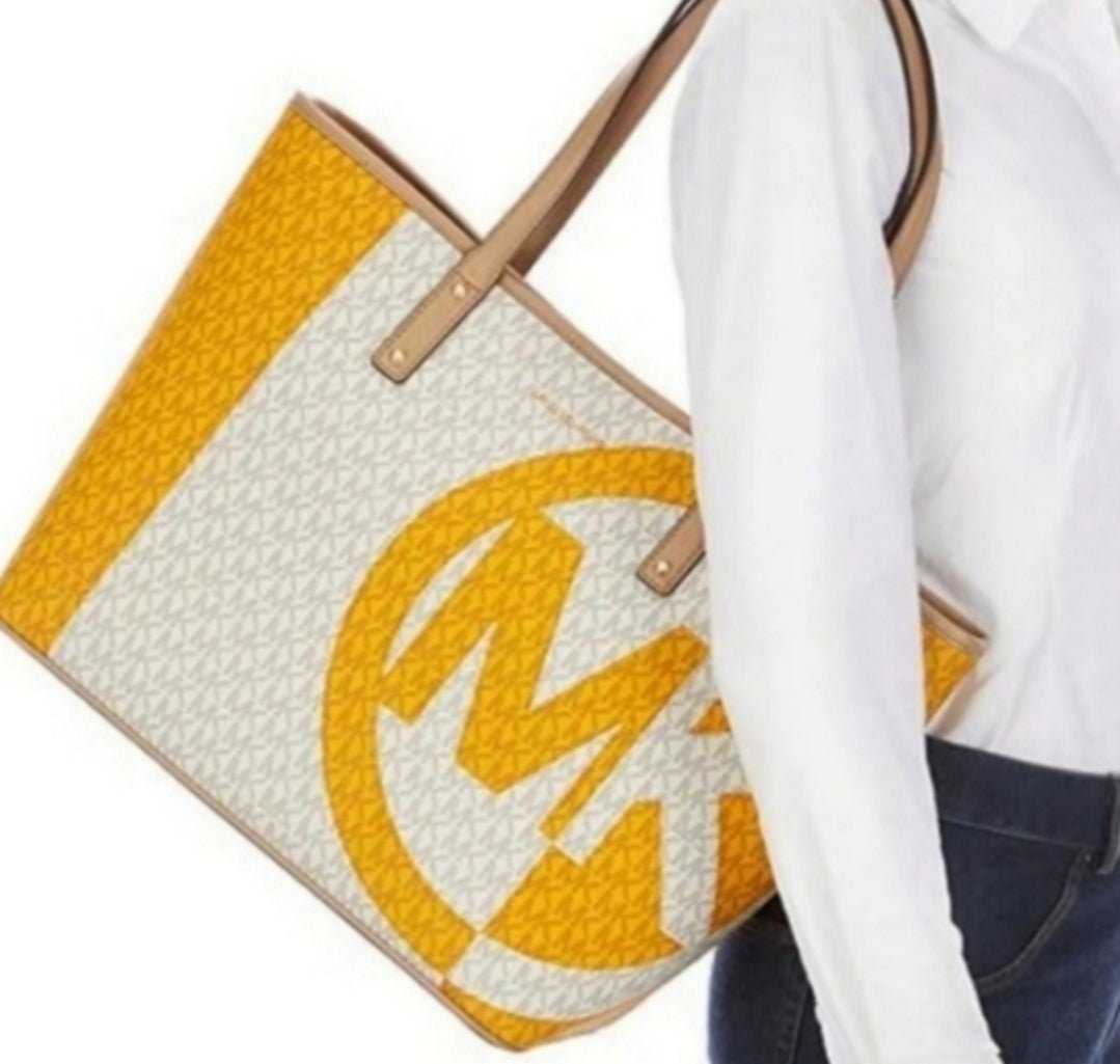 Michael Kors Carter Logo LG Color-Block Tote SET