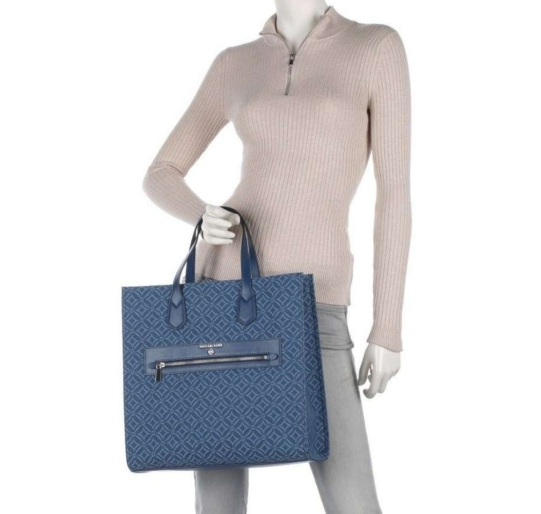 Michael Kors Kempner Logo LG Tote Blue