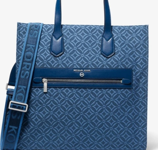 Michael Kors Kempner Logo LG Tote Blue