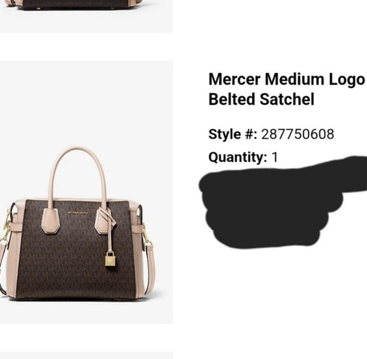 Michael Kors Mercer Logo Belted MD Satchel