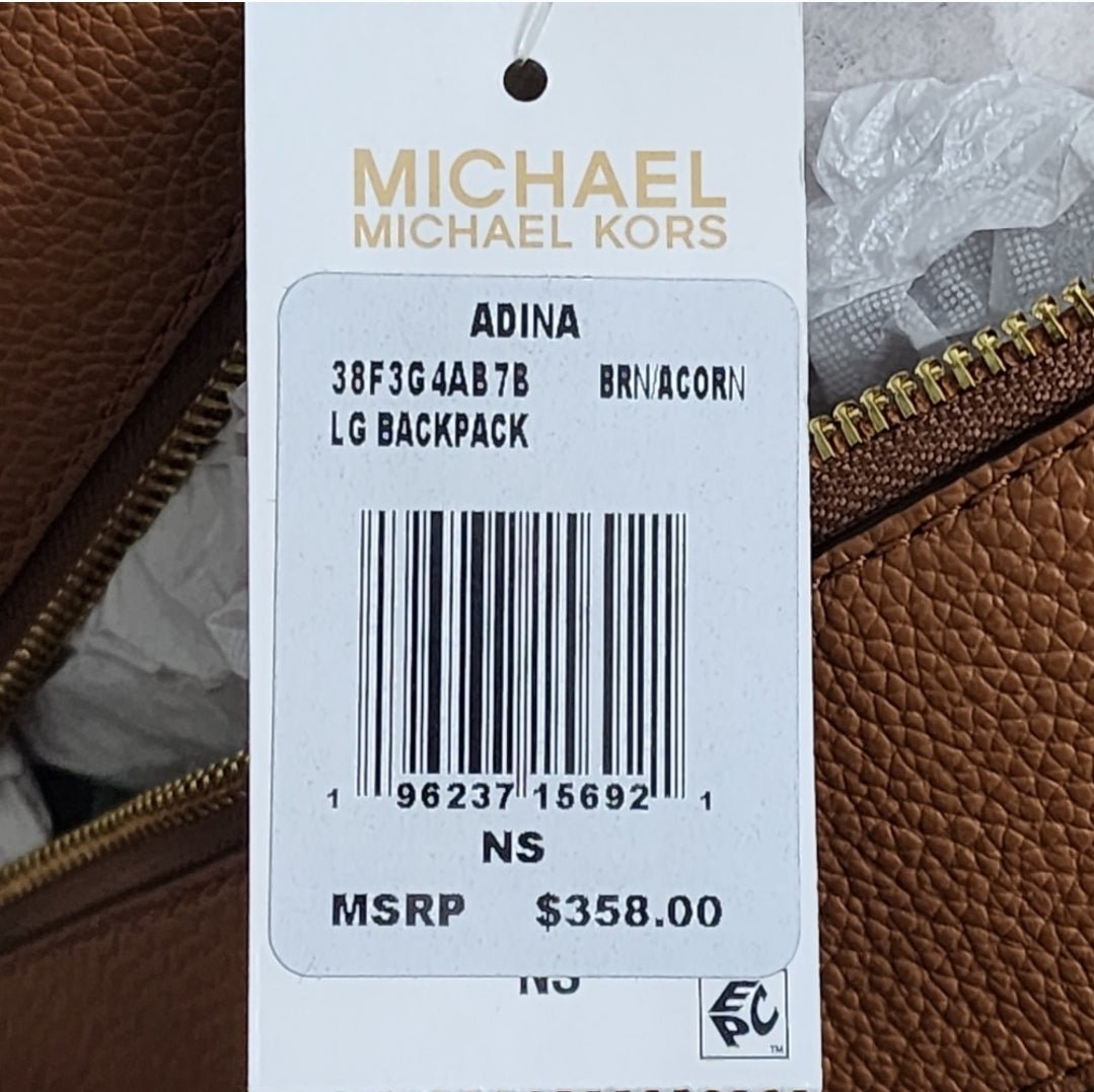 Michael Kors Adina Logo LG Backpack Brown