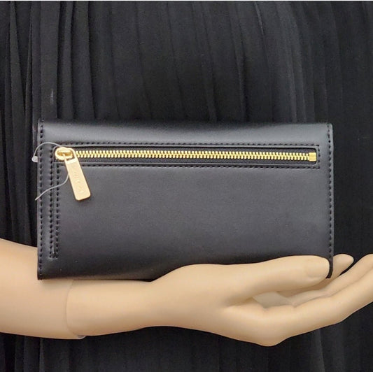 Michael Kors Jet Set Studded LG Trifold Wallet Black