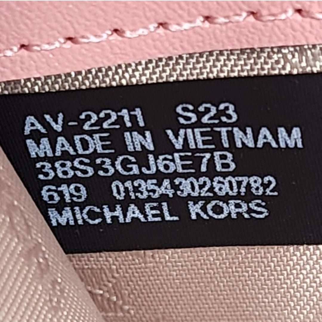 Michael Kors Jet Set Logo Continental Wristlet Wallet Pink
