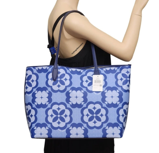 Kate Spade Sutton Oversized Floral Tote SET Blue