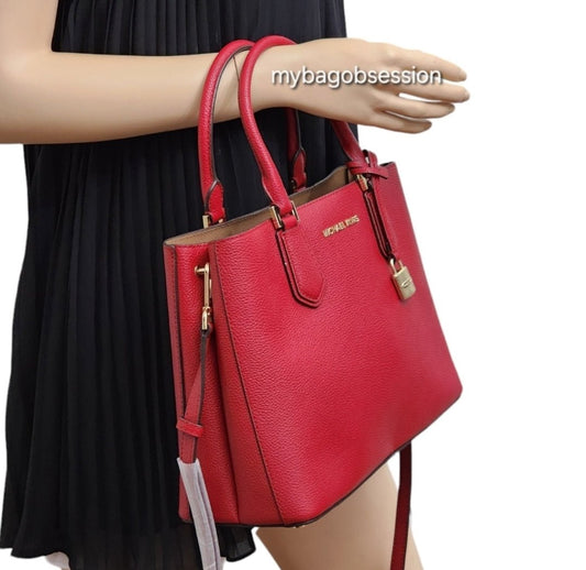 Michael Kors Adele MD Satchel Red