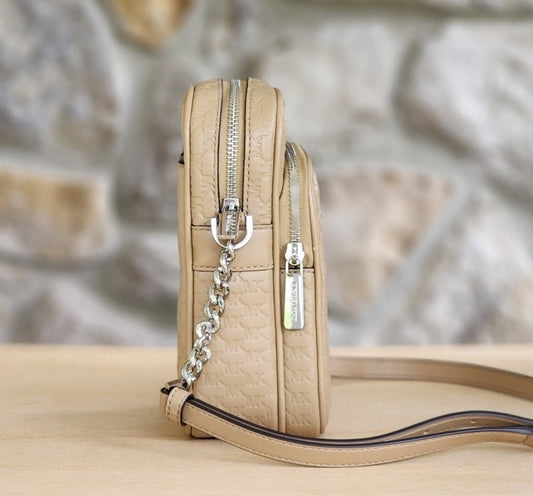 Michael Kors Jet Set MD Flight Crossbody Tan