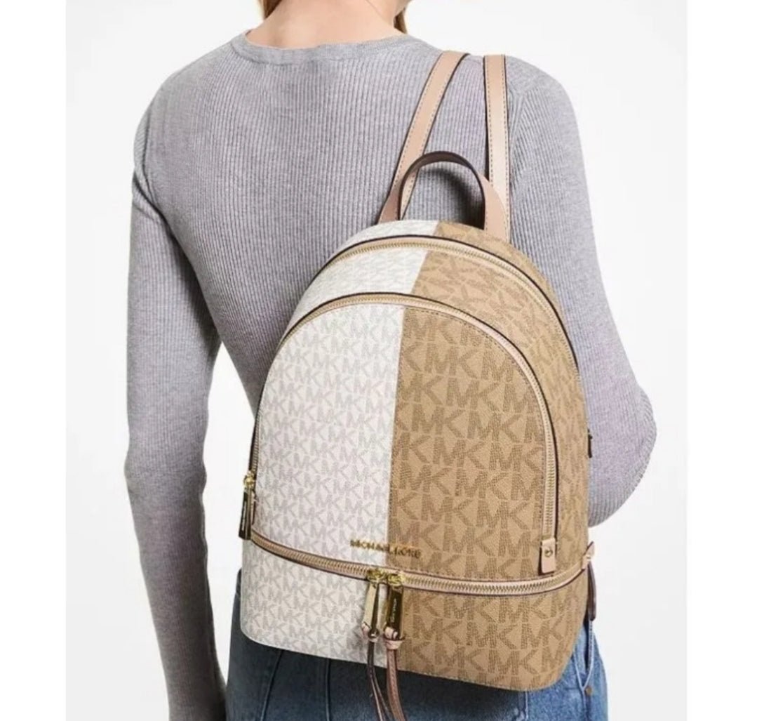 Michael Kors Rhea Logo Color-Block MD Backpack