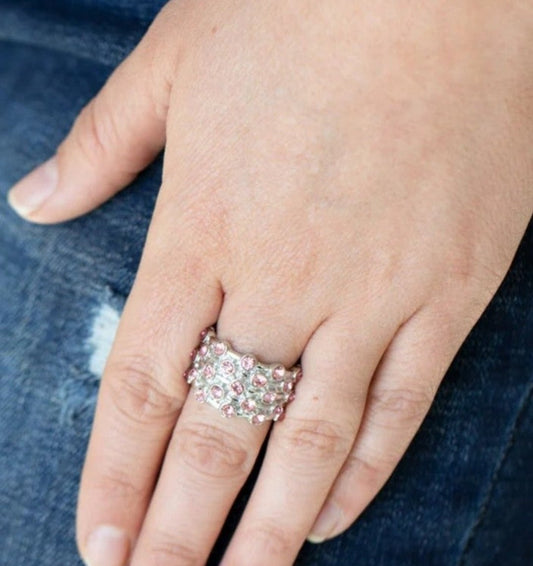 Paparazzi Metro Motivation Pink Ring