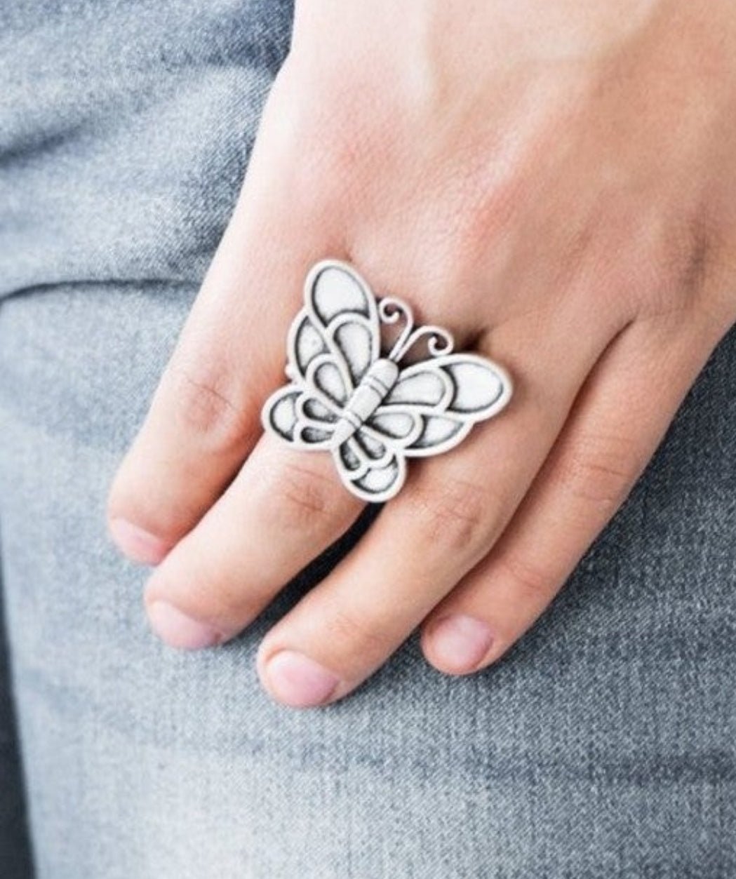Paparazzi Sky High Butterfly Silver Ring