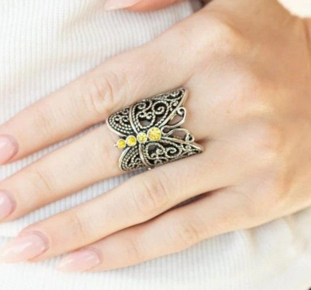 Paparazzi Butterfly Bling Yellow Ring