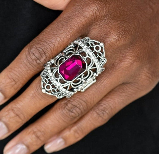 Paparazzi Undefinable Dazzle Pink Ring