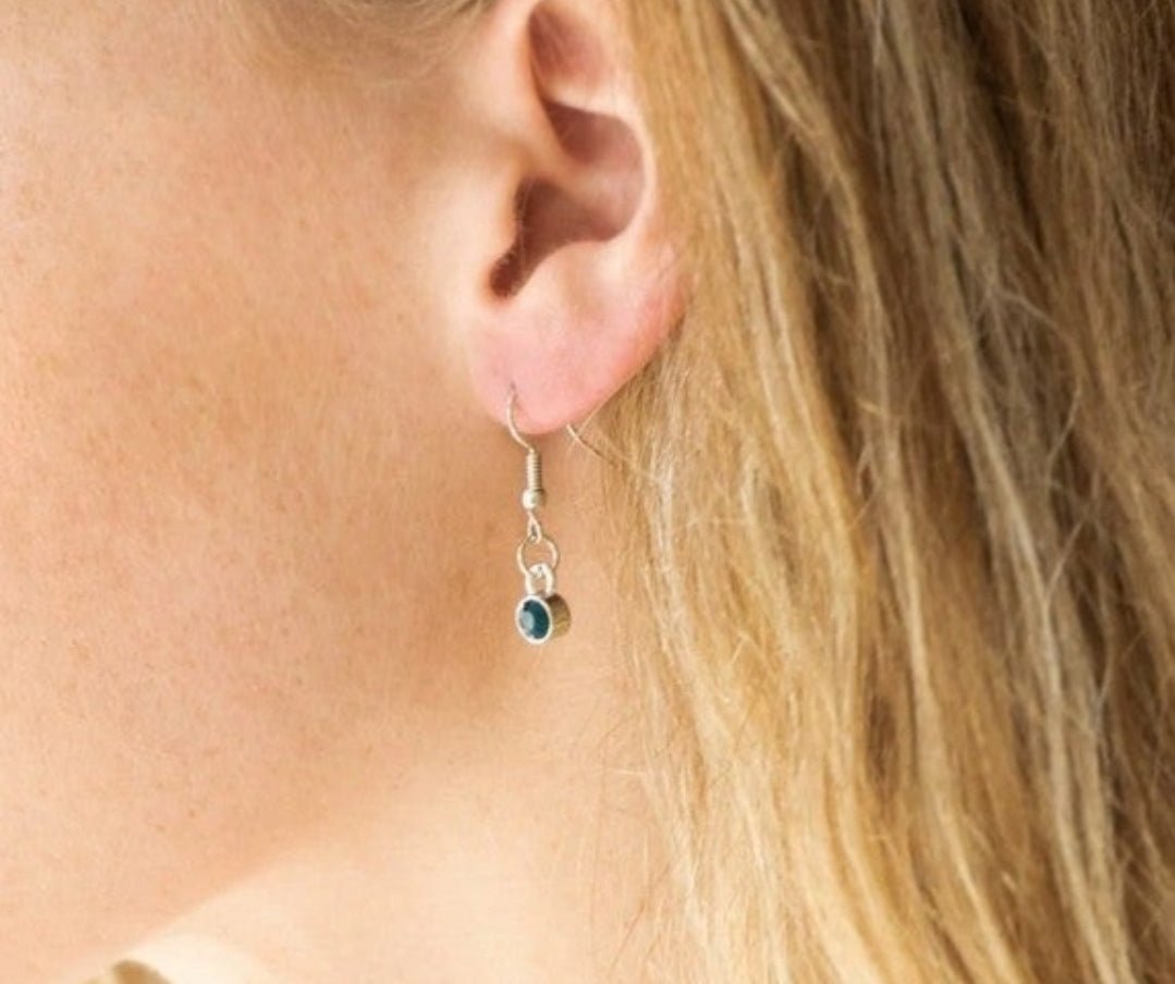 Paparazzi Front And CENTERED Blue Necklace & Earrings