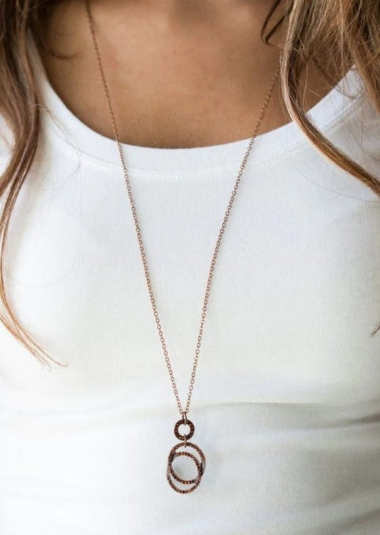 Paparazzi Timeless Trio Copper Necklace & Earrings