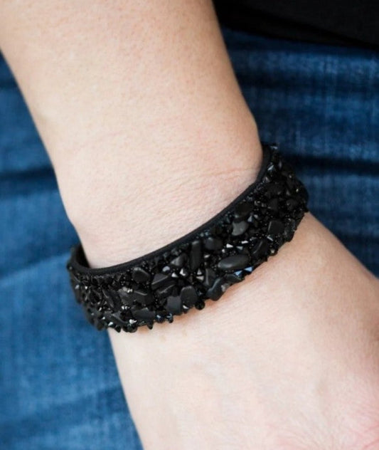 Paparazzi Totally Crushed It Black Urban Bracelet