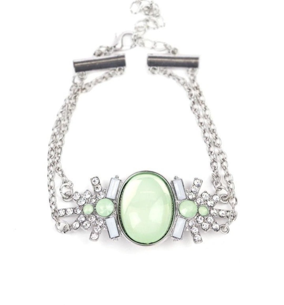 Paparazzi Brilliant Boho Green Bracelet