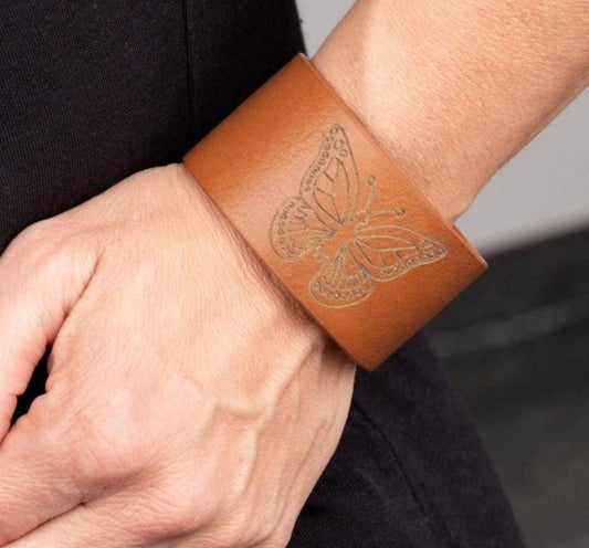 Paparazzi Flirty Flutter Brown Urban Bracelet