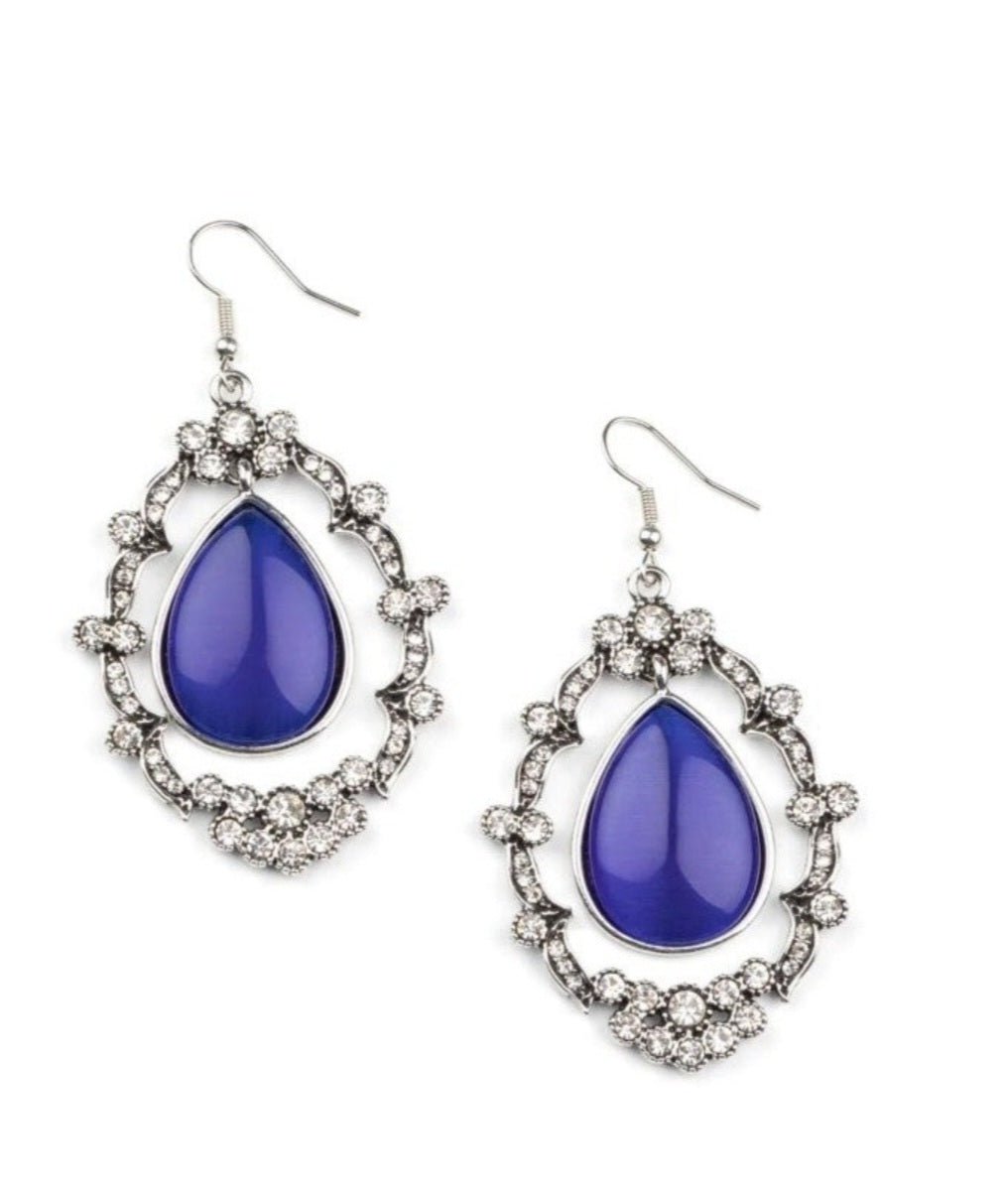 Paparazzi Icy Eden Blue Earrings