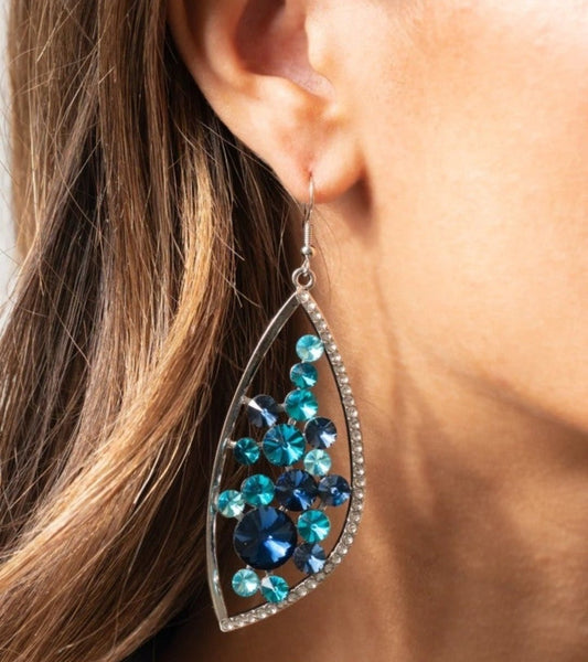Paparazzi Sweetly Effervescent Blue Earrings