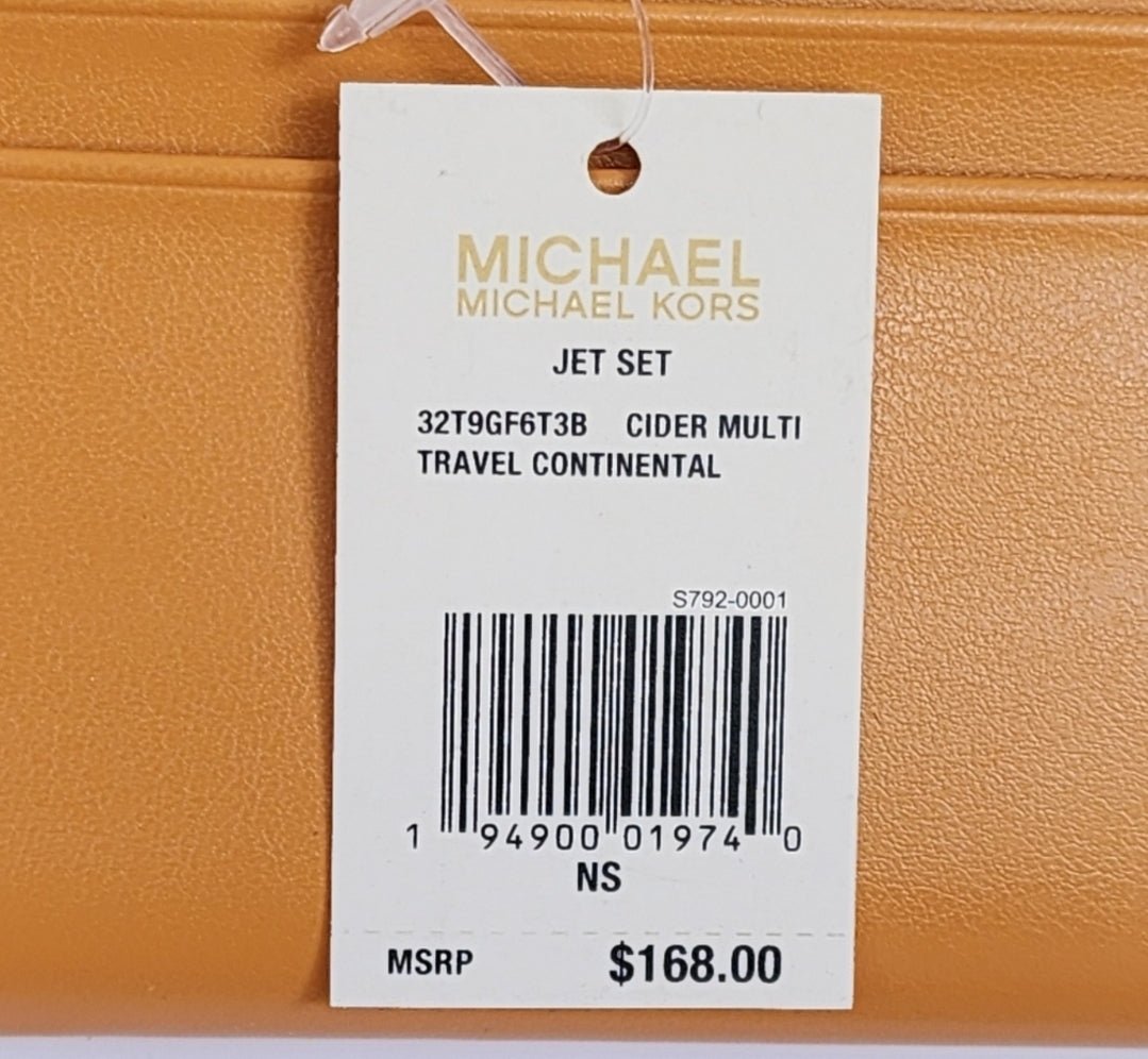 Michael Kors Jet Set Logo LG Center Stripe Wristlet