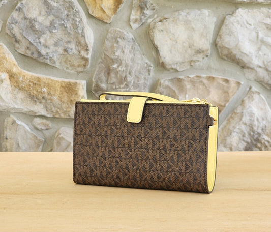 Michael Kors Jet Set Logo Double Zip Wristlet