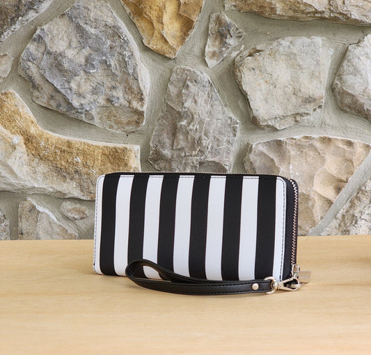 Michael Kors Jet Set Stripe Continental Wristlet