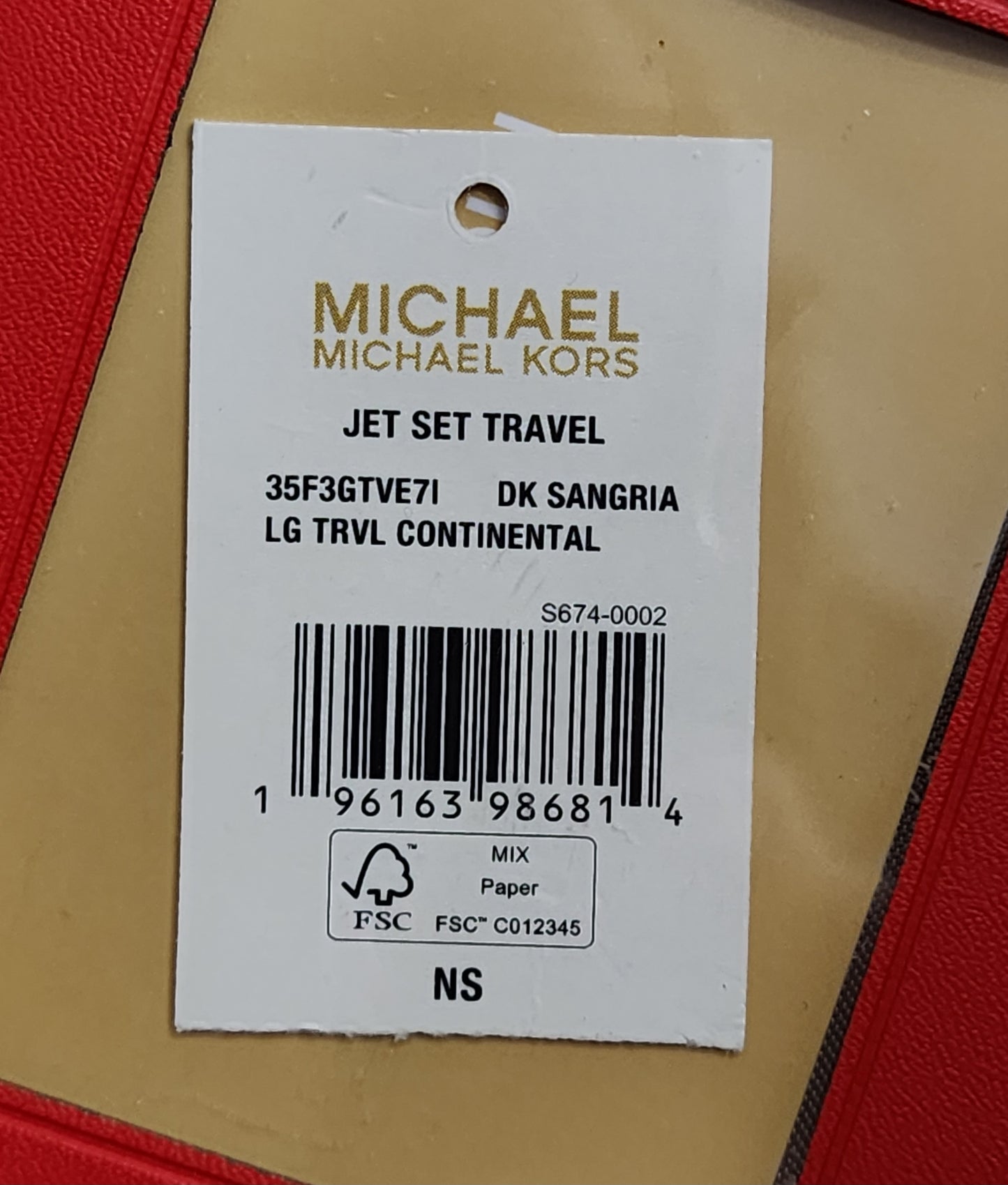 Michael Kors Jet Set Logo Center Stripe Continental Wristlet