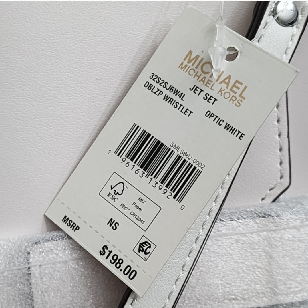Michael Kors Sinclair Embossed Logo Tote SET White