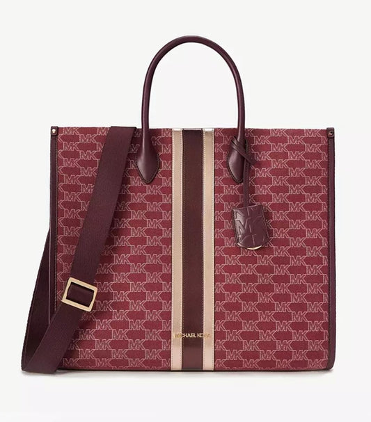 Michael Kors Mirella Logo Center Stripe Tote
