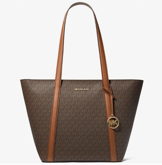 Michael Kors Pratt Logo LG Tote Brown