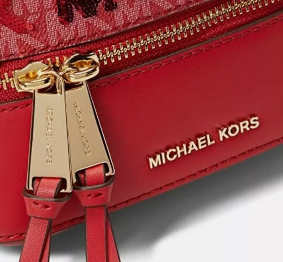 Michael Kors Rhea Logo XS Backpack Red