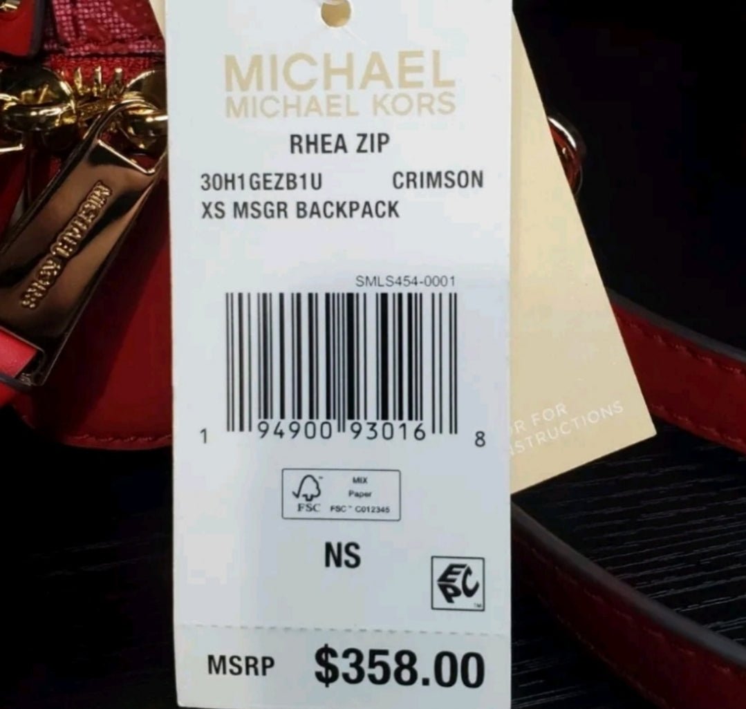Michael Kors Rhea Logo XS Backpack Red