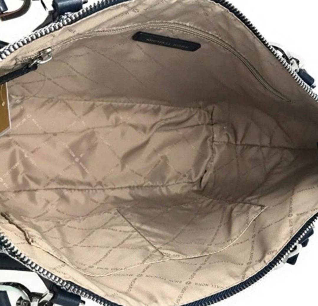 Michael Kors Bedford Logo LG Shoulder Bag Blue