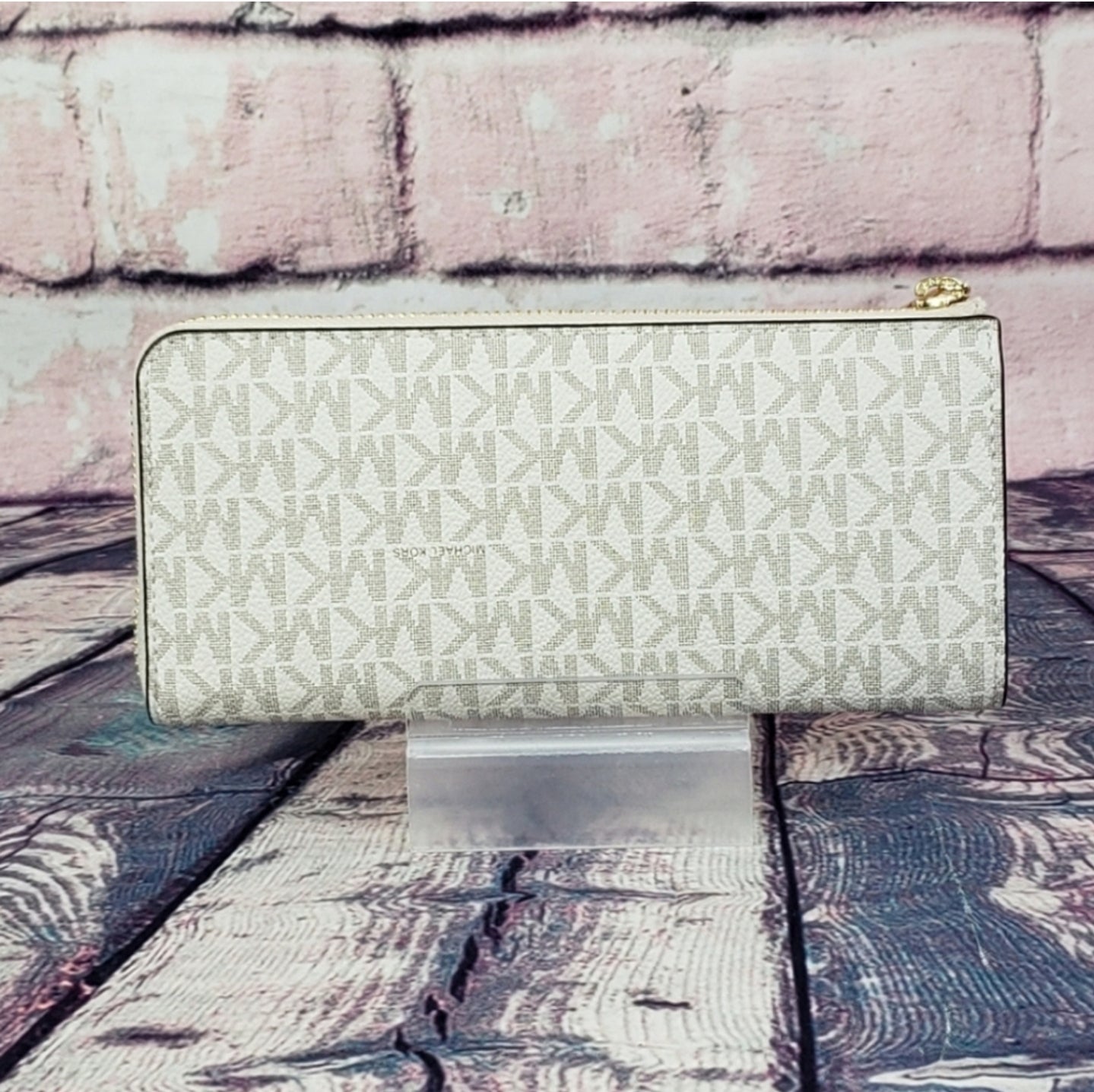 Michael Kors Jet Set Logo LG 3/4 Zip Wallet