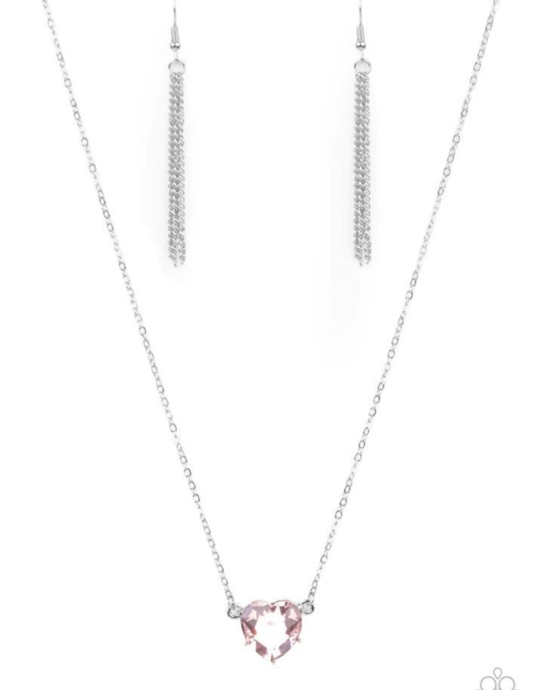 Paparazzi Works HEART For The Money Pink Necklace & Earrings