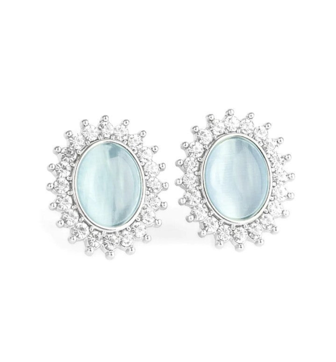 Paparazzi Hey There, Gorgeous Blue Post Earrings