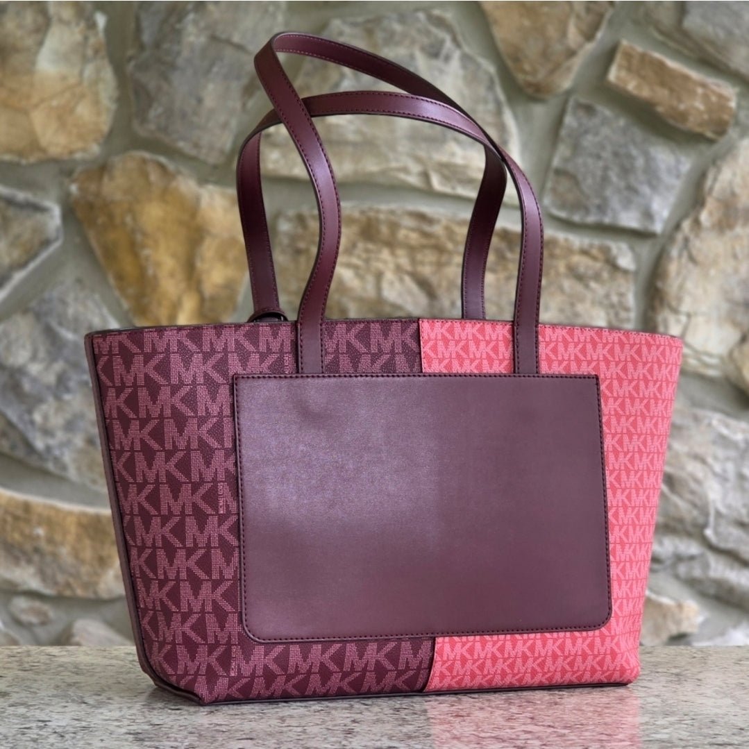 Michael Kors Jet Set Color-Block Logo Medium Tote