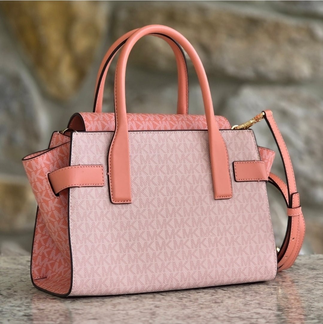 Michael Kors Carmen Logo Medium Pink Satchel