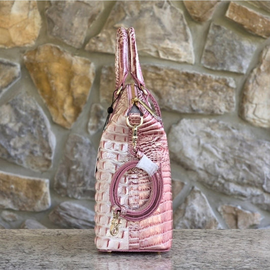 Brahmin Pink Melbourne Large Duxbury Satchel