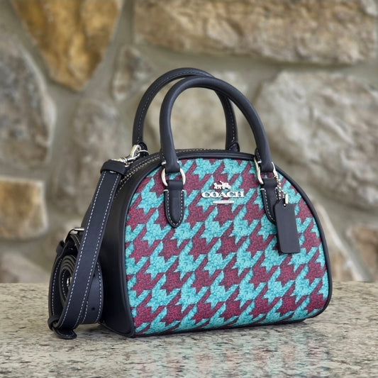 Coach Sydney Houndstooth Crossbody