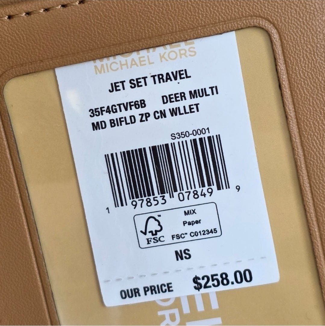 Michael Kors Jet Set Logo Medium Bifold Color-Block Wallet
