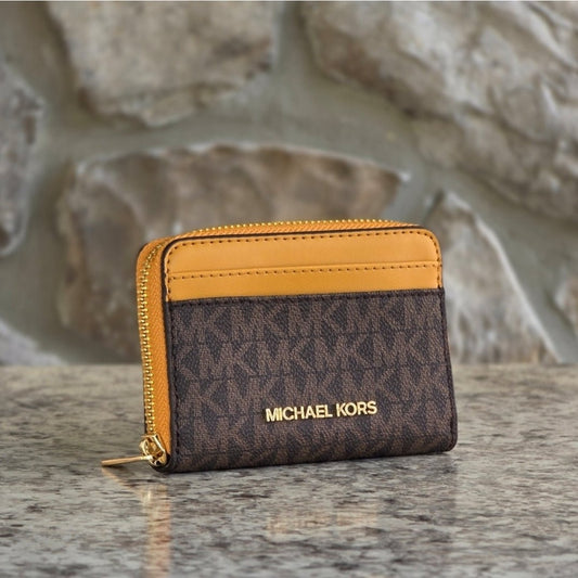 Michael Kors Jet Set Logo Medium Card Case Wallet