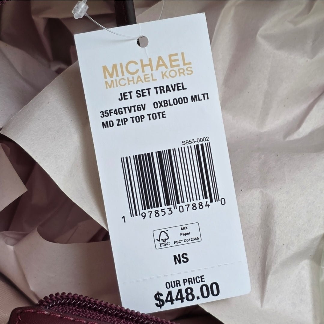 Michael Kors Jet Set Color-Block Logo Medium Tote