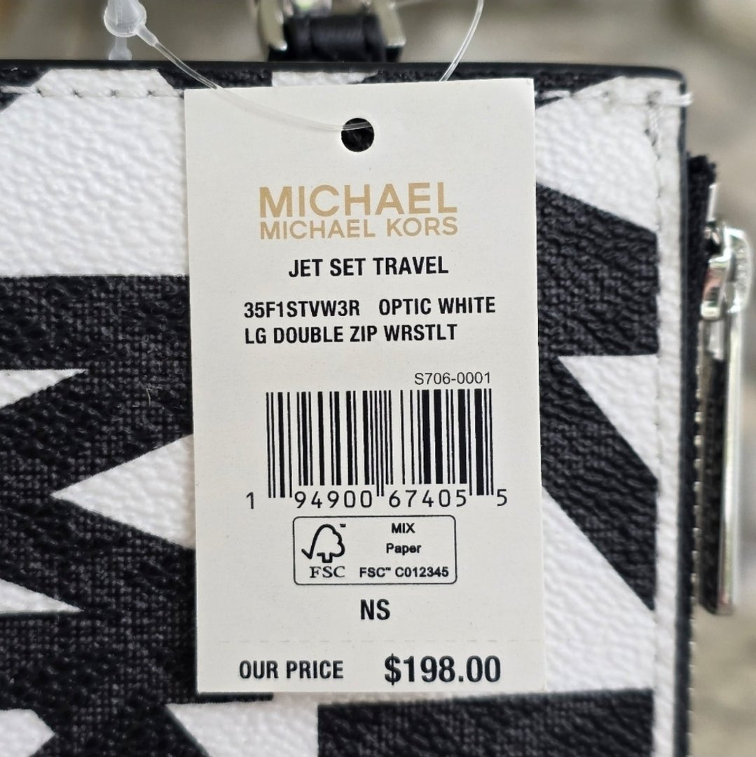 Michael Kors Jet Set Logo Double Zip Wristlet