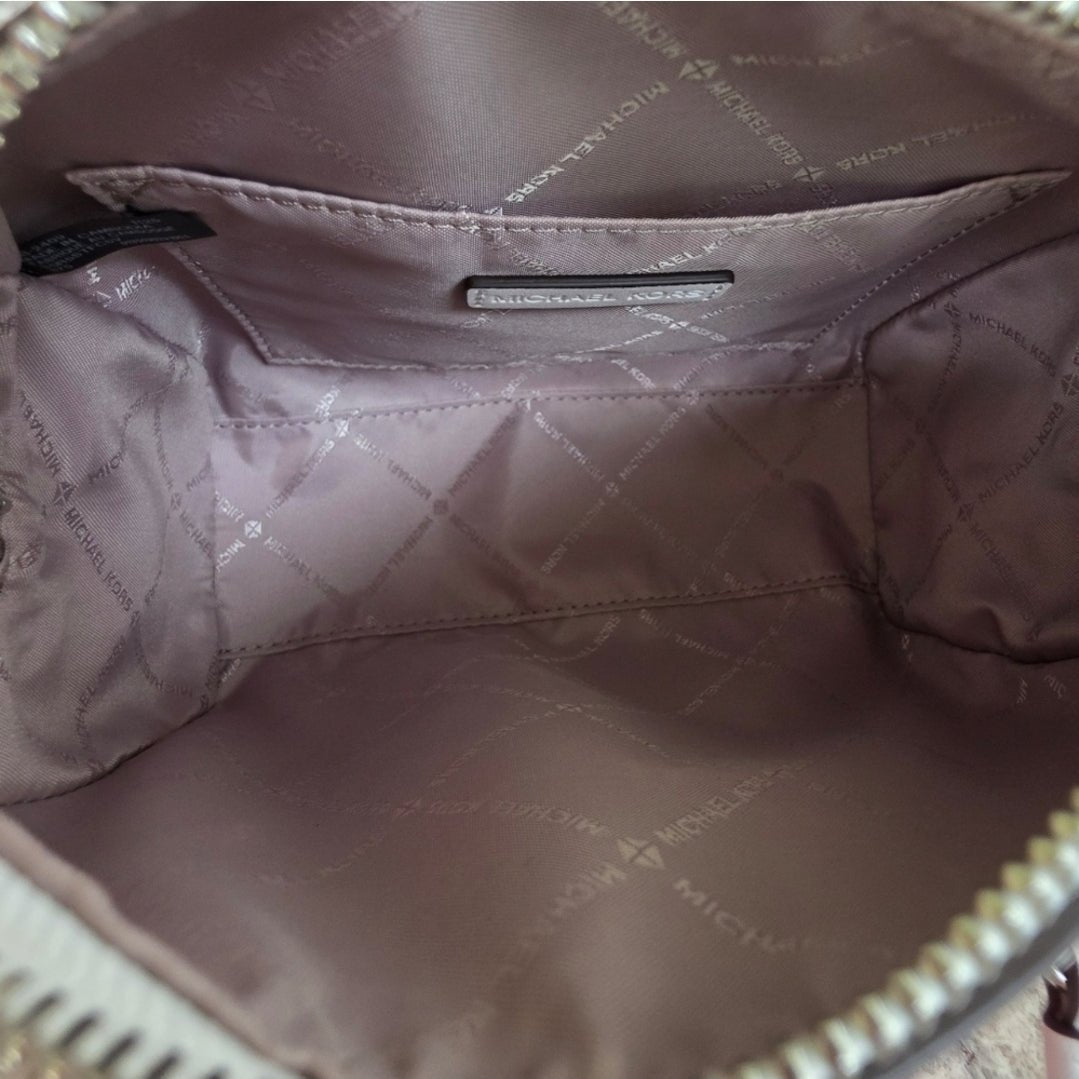 Michael Kors Small Airplane Pink Duffle Crossbody