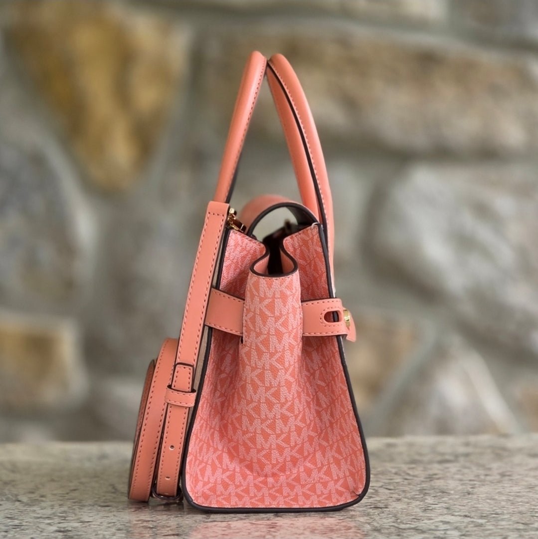 Michael Kors Carmen Logo Medium Pink Satchel