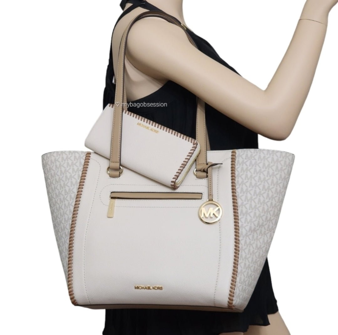 Michael Kors Carine Whipstitch Large Shoulder Bag