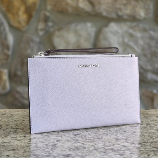 Michael Kors Jet Set Large Purple Zip Clutch Wristlet